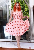 Gigi's strawberry dress and a lot of spreading