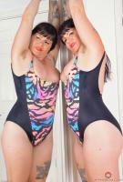 ATK hairy Olivia Rose in scary hairy