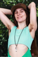 Sia Wood in her green swimsuit